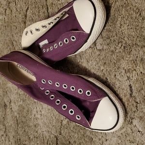 Purple converse men's 10/ women's 12